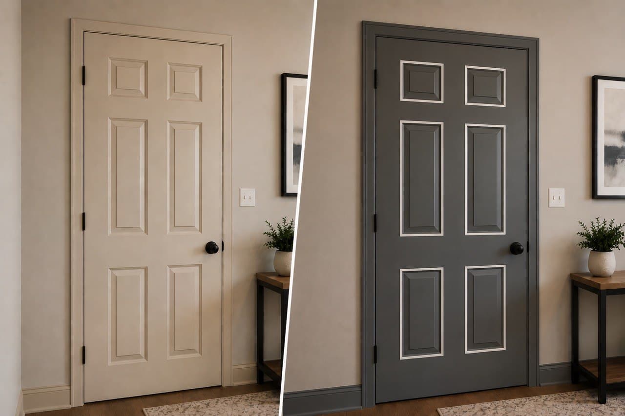 Door and trim painting project